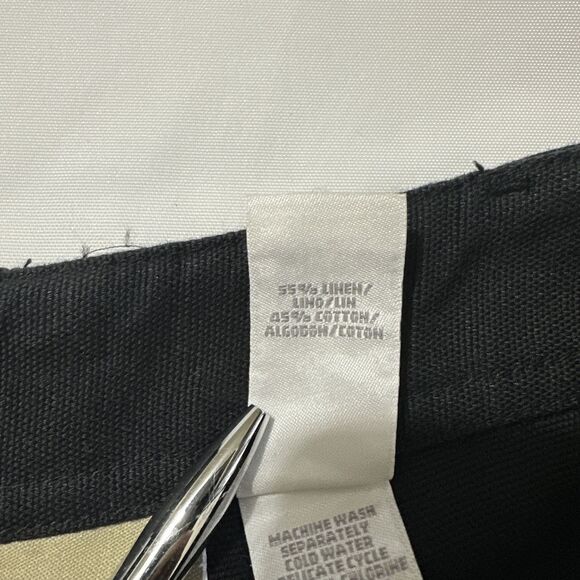 Liz Claiborne Lizwear Shorts Women Linen Blend High Rise Sz 8-10 Black - NEW - Picture 6 of 13